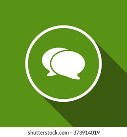 dialog box flat icon with long shadow. vector illustration