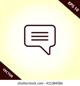 dialog box flat icon. dialog box vector illustration
