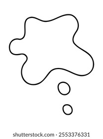 Un cuadro de diálogo en forma de spot. Ilustración de arte de Clip Doodle.