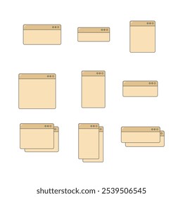 Dialog box icon collection. flat style elements. cartoon isolated illustration