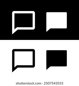 Dialog box icon. Identification of chat or comments. Speech or message symbol.