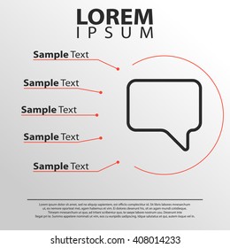dialog box icon. infographics template