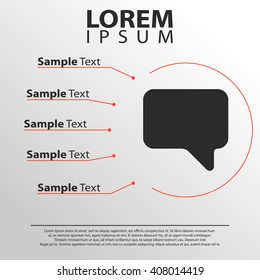 dialog box icon. infographics template