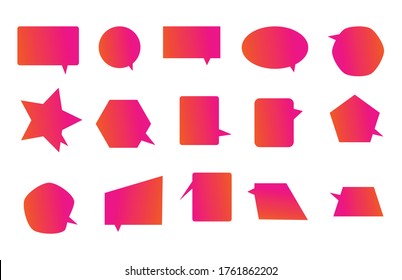 Dialog box icon, message background template. Talk balloons and speech bubble design.