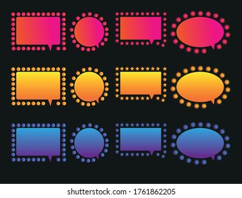 Dialog box icon, message background template. Talk balloons and speech bubble design.