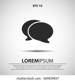 dialog box icon for web and mobile. flat design style