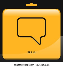 dialog box icon for web and mobile. flat design style