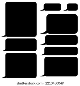 Dialog box silhouettes set. Vector