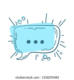 Dialog box, talk, chat. Punctuation marks. Sketch on a white background