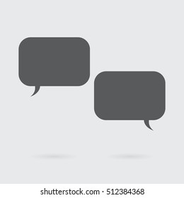 Dialog boxes in dark gray color with big copy space.
Simple modern design elements on conceptual image.