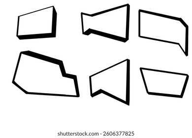 Dialog boxes of various shapes. Space for text for comics and advertising of nice colors on a white background.