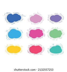 dialog boxes,comments,text box templates,idea collection,talking speech bubbles,doodle style cartoon balloons,clouds,isolated design elements.