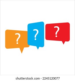 dialog bubble with question mark icon, vector, illustration