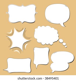 Dialog Bubbles Captions and Attention Bursts in clean fun design