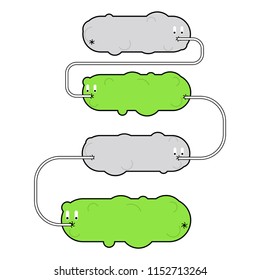 Dialog bubbles chat. Bio correspondence template. Vector illustration
