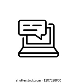 dialog bubbles chatting line black vector icon