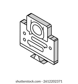 dialog chat bot isometric icon vector. dialog chat bot sign. isolated symbol illustration