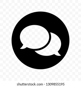 Dialog chat bubble, FAQ question and information vector circle icon