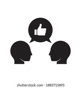 Dialogchatsymbol einzeln auf weißem Hintergrund