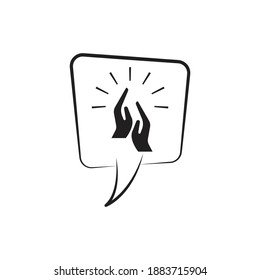 Dialog chat icon, isolated on white background