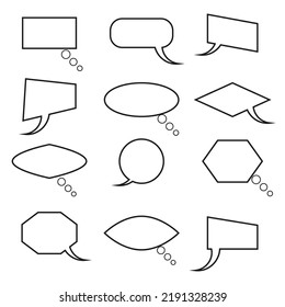 Dialog, chat speech bubble. Chat icon set. Vector illustration. stock image. 