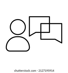 Dialog, Chatblase. Internet-Netzwerk. Dialogkonzept. Geschäftskonzept. Vektorgrafik. Stockbild.