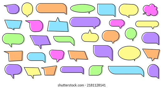 Dialog, chat speech bubble. Text box. Vector illustration. Stock image.