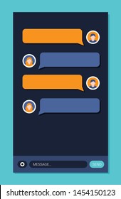 Dialog in chat. Vector flat modern style cartoon character illustration icon design.