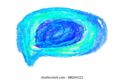 dialog cloud, children's drawing