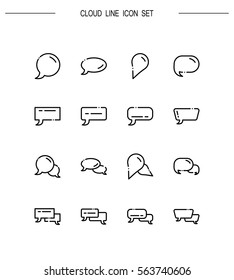 Dialog cloud flat icon set. Collection of high quality outline symbols for web design, mobile app. Dialog vector thin line icons or logo.