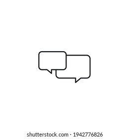 Dialog cloud icon, bubbles, made of gray lines.

