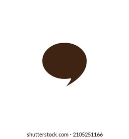 Icono de nube de diálogo en estilo plano aislado en fondo blanco para logotipo, web u otro proyecto.