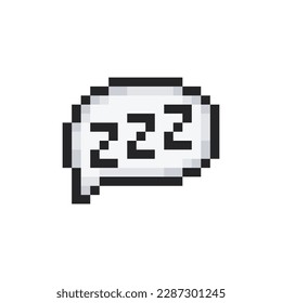 Dialog cloud, zzz pixel art