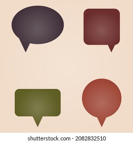  dialog clouds of different colors and shapes
