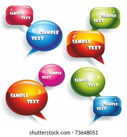 Dialog clouds. Vector.