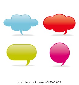 Dialog clouds. vector illustration