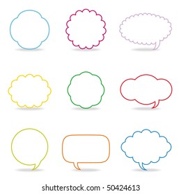 Dialog clouds. vector illustration