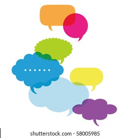 Dialog clouds. vector illustration