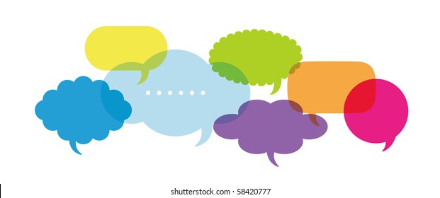 Dialog clouds. vector illustration