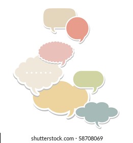 Dialog clouds. vector illustration