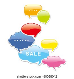 Dialog clouds. vector illustration