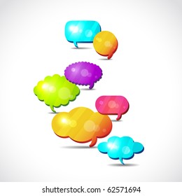 Dialog clouds. vector illustration