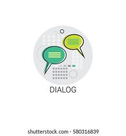 Dialog Communicate Chat Social Network Communication Message Icon Vector Illustration
