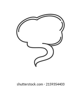 Dialog communication sign isolated message or chat box icon. Vector chatting memo hand drawn dialogue or conversation bubble. Abstract note balloon with information, talk chat doodle, say tag