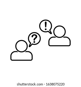 Dialog. Consultation. Vector icon isolated on white background.