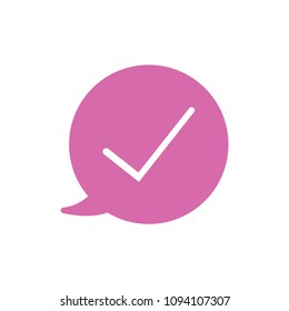Dialog icon with check