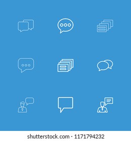 Dialog icon. collection of 9 dialog outline icons such as chat, message. editable dialog icons for web and mobile. - Shutterstock ID 1171794232