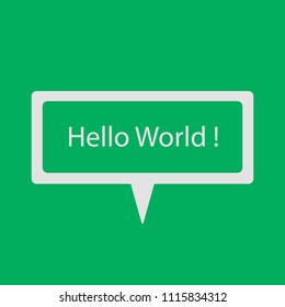 dialog icon green. vector