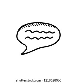 dialog icon. isolated black object.