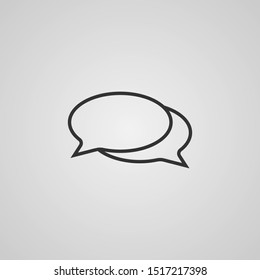 Dialog icon isolated on gray background. Modern contour style. Vector illustration.